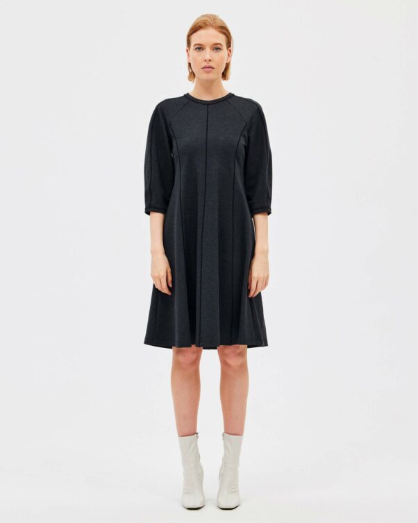 Φόρεμα στο Γόνατο με Φύλλα - 006535994 - Εικόνα 4