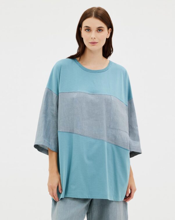 Φαρδιά Βαμβακερή Μπλούζα - 001021720 - Εικόνα 1