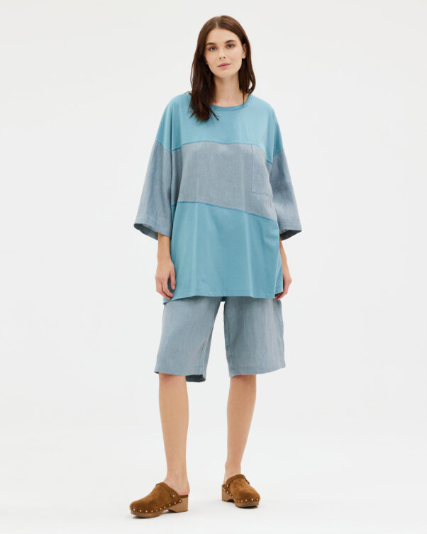 Φαρδιά Βαμβακερή Μπλούζα - 001021720 - Εικόνα 2