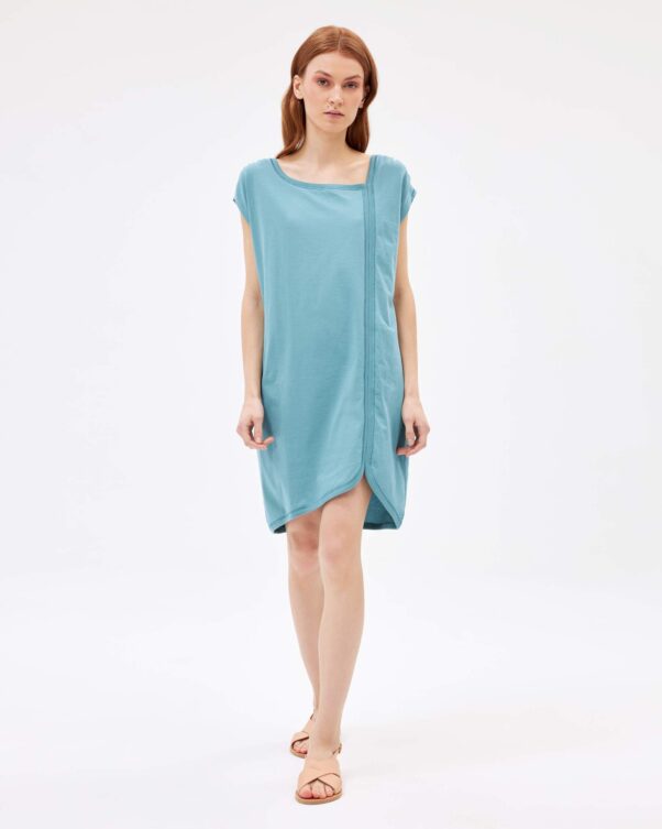 Φόρεμα με Ασύμμετρη Λαιμόκοψη - 001026007 - Εικόνα 1