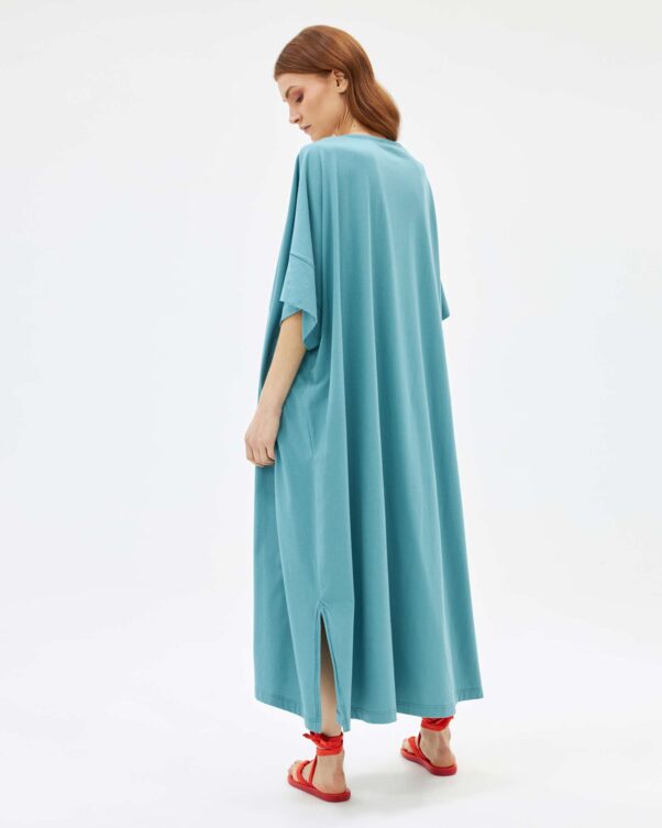 Φαρδύ Φόρεμα με 3/4 Μανίκια - 001026008 - Εικόνα 2