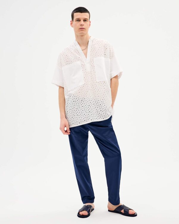 Φαρδιά Μπλούζα σε Διάτρητη Ποπλίνα - 001971730m - Εικόνα 2