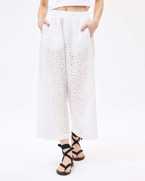 Κοντή Παντελόνα σε Διάτρητη Ποπλίνα - 001973717 - Εικόνα 1