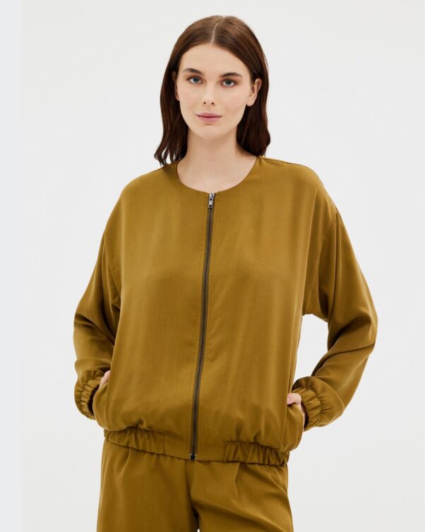 Μπουφάν Bomber σε Lyocell - 006662799 - Εικόνα 1