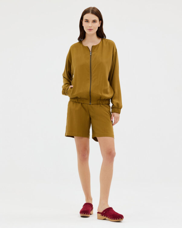 Μπουφάν Bomber σε Lyocell - 006662799 - Εικόνα 2