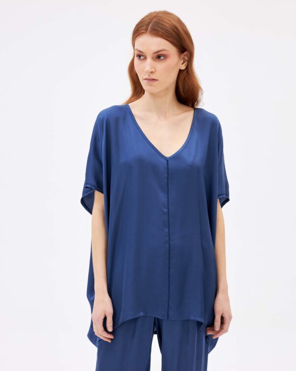 Φαρδιά Σατέν Μπλούζα - 006751741 - Εικόνα 1