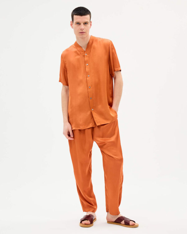 Baggy Satin Pants - 006753722m - image 2