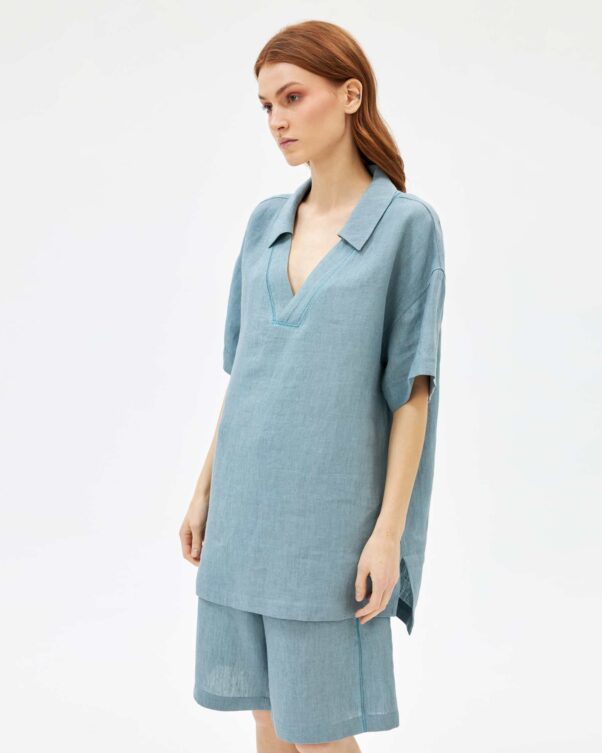 Φαρδιά Λινή Μπλούζα - 008011743 - Εικόνα 1