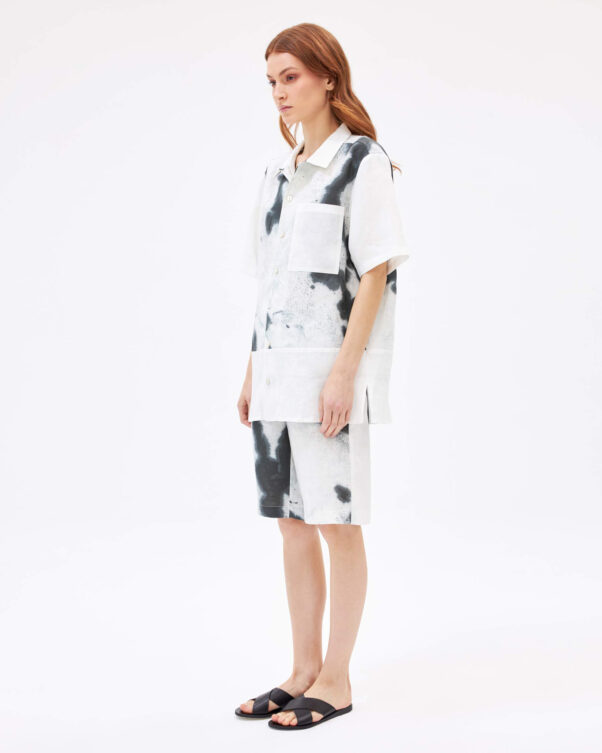 Λινό Χαβανέζικο Tie-Dye Πουκάμισο - 008092901 - Εικόνα 2