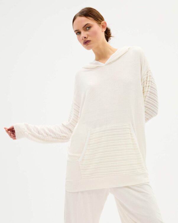 Πετσετέ Devore Bamboo Μπλούζα με Κουκούλα - 004041727 - Εικόνα 1