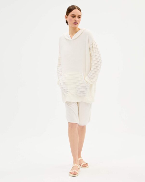 Πετσετέ Devore Bamboo Μπλούζα με Κουκούλα - 004041727 - Εικόνα 2