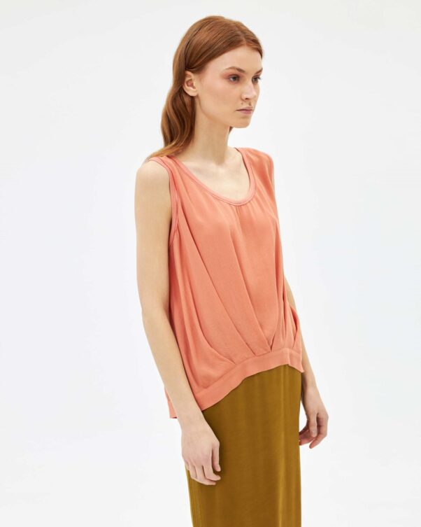 Αμάνικη Μπλούζα σε Τσαλακωτή Βισκόζη - 006011733 - Εικόνα 1