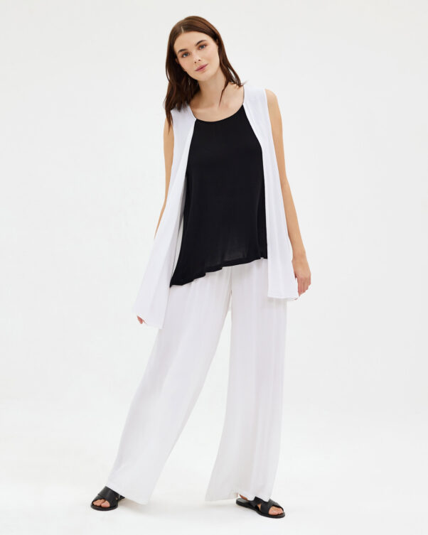 Δίχρωμη Μπλούζα σε Τσαλακωτή Βισκόζη - 006011734 - Εικόνα 1