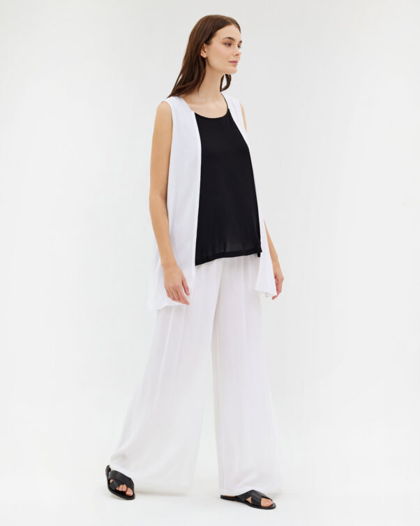 Δίχρωμη Μπλούζα σε Τσαλακωτή Βισκόζη - 006011734 - Εικόνα 2