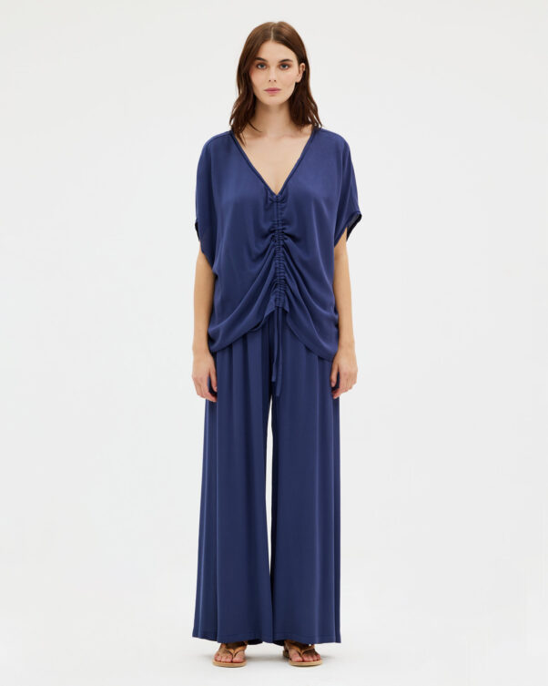 Φαρδιά Μπλούζα σε Τσαλακωτή Βισκόζη - 006011736 - Εικόνα 2