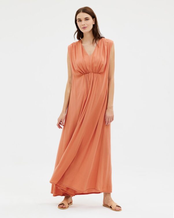 Αμάνικο Φόρεμα σε Τσαλακωτή Βισκόζη - 006016018 - Εικόνα 2