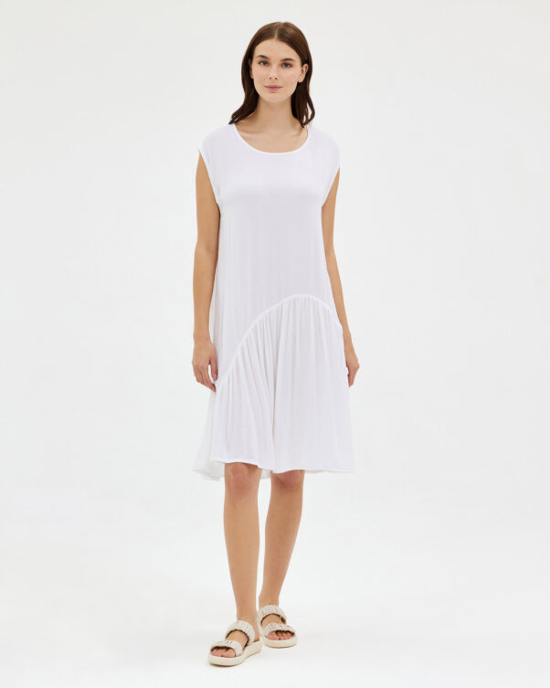 Φαρδύ Φόρεμα σε Τσαλακωτή Βισκόζη - 006016019 - Εικόνα 1