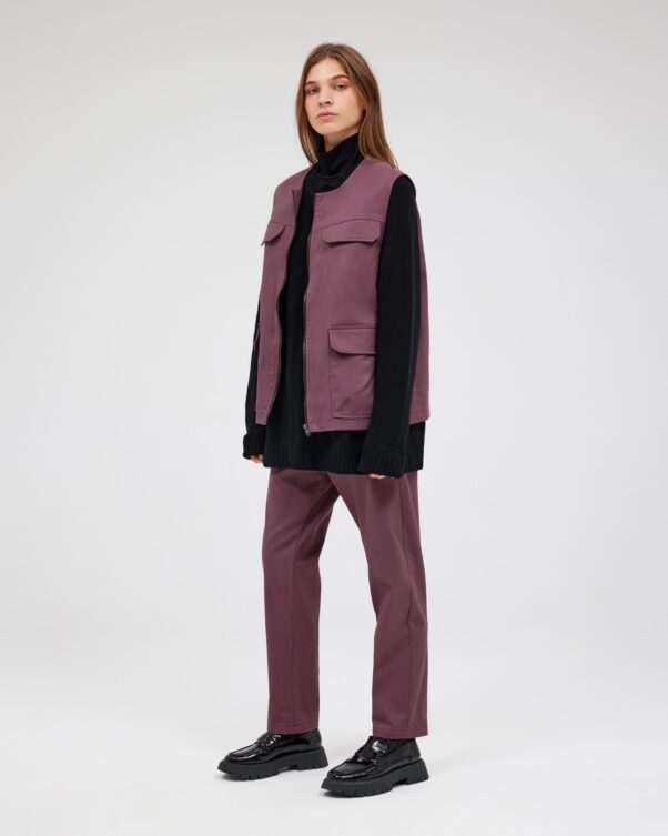 Cotton Vest in Cotton Gabardine - 001772013 - image 2