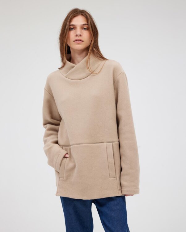 Cotton Fleece Top with Kangaroo Pocket - 001961760 - image 1