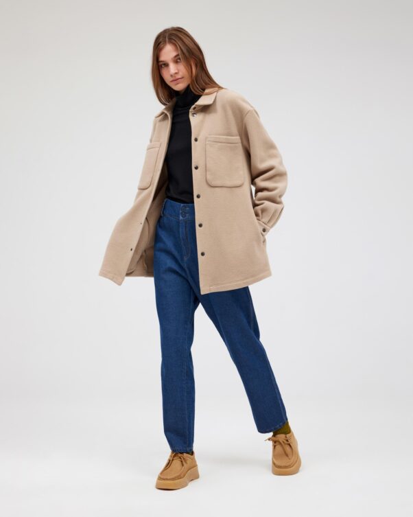 Φαρδύ Πουκάμισο σε Βαμβακερό Fleece - 001962902 - Εικόνα 2