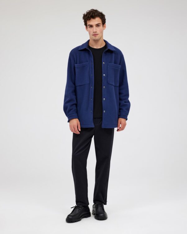 Loose Cotton Fleece Overshirt - 001962902m - image 2