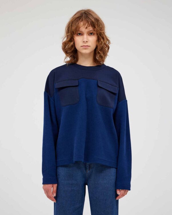 Κοντόφαρδη Βαμβακερή Μπλούζα με Υφή Ριπ - 001981752 - Εικόνα 1