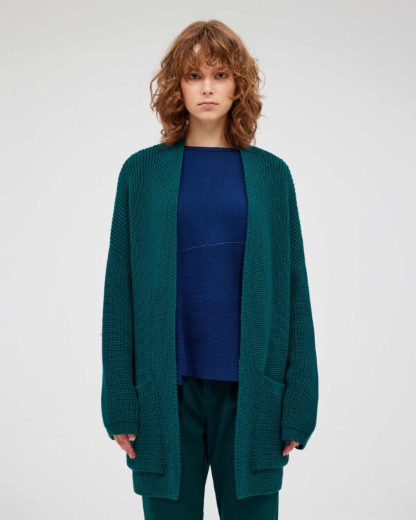 Knitted Extrafine Merino Cardigan - 002382808 - image 1