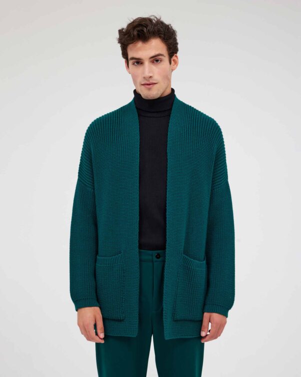 Knitted Extrafine Merino Cardigan - 002382808m - image 1