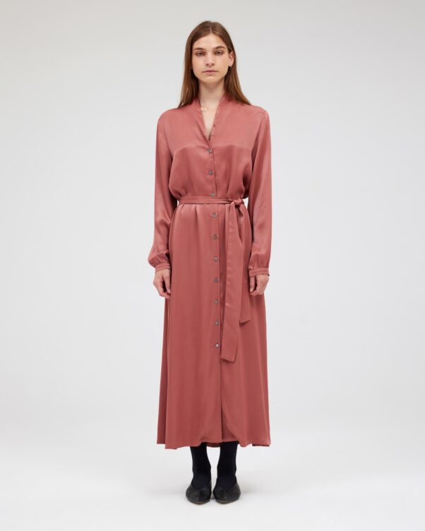 Σατέν Φόρεμα-Πουκαμίσα - 006116033 - Εικόνα 1