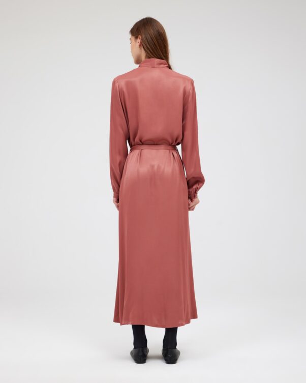 Σατέν Φόρεμα-Πουκαμίσα - 006116033 - Εικόνα 2