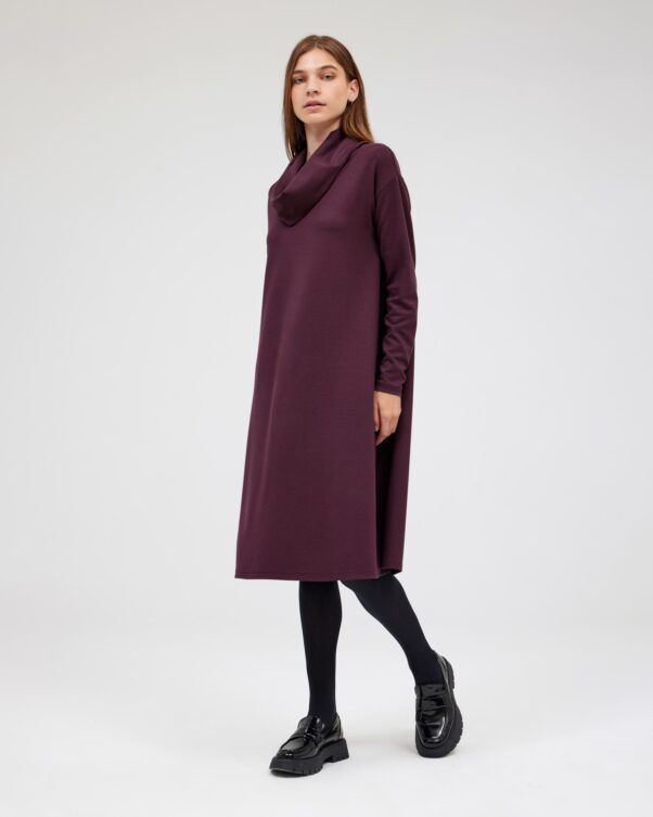 Φαρδύ Φόρεμα στο Γόνατο σε Βισκόζη - 006736030 - Εικόνα 1