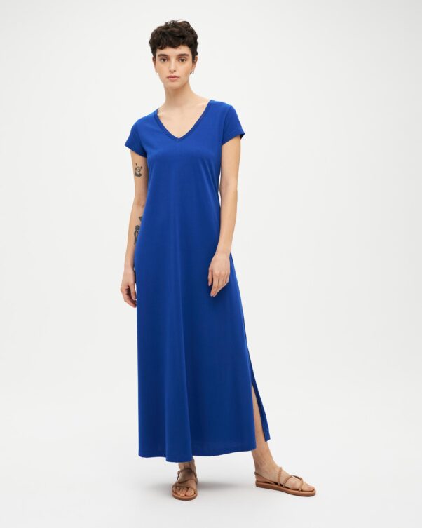 Μακρύ Βαμβακερό Φόρεμα σε Γραμμή Α - 001026034 - Εικόνα 1