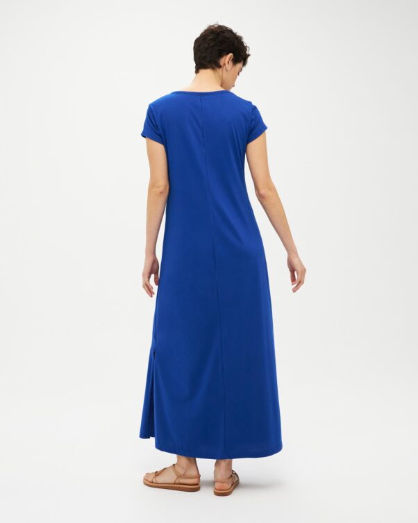 Μακρύ Βαμβακερό Φόρεμα σε Γραμμή Α - 001026034 - Εικόνα 2