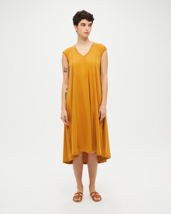 Μίντι Βαμβακερό Φόρεμα σε Γραμμή Α - 001026035 - Εικόνα 1