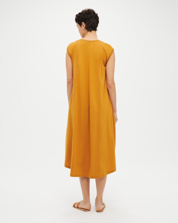 Μίντι Βαμβακερό Φόρεμα σε Γραμμή Α - 001026035 - Εικόνα 2