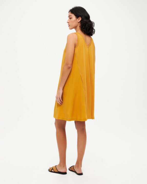 Αμάνικο Μίνι Βαμβακερό Φόρεμα σε Γραμμή Α - 001026036 - Εικόνα 2