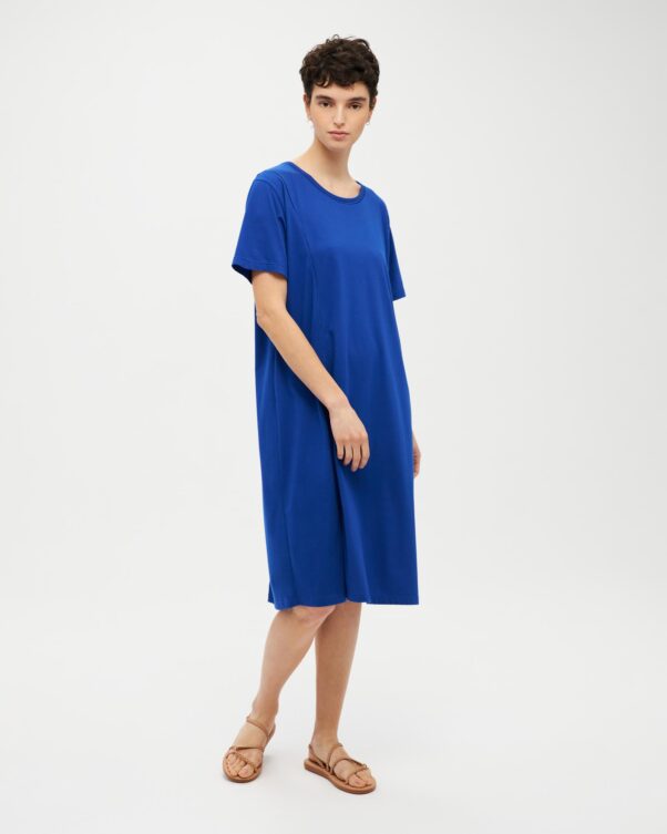 Κοντομάνικο Φαρδύ Βαμβακερό Φόρεμα - 001026037 - Εικόνα 1