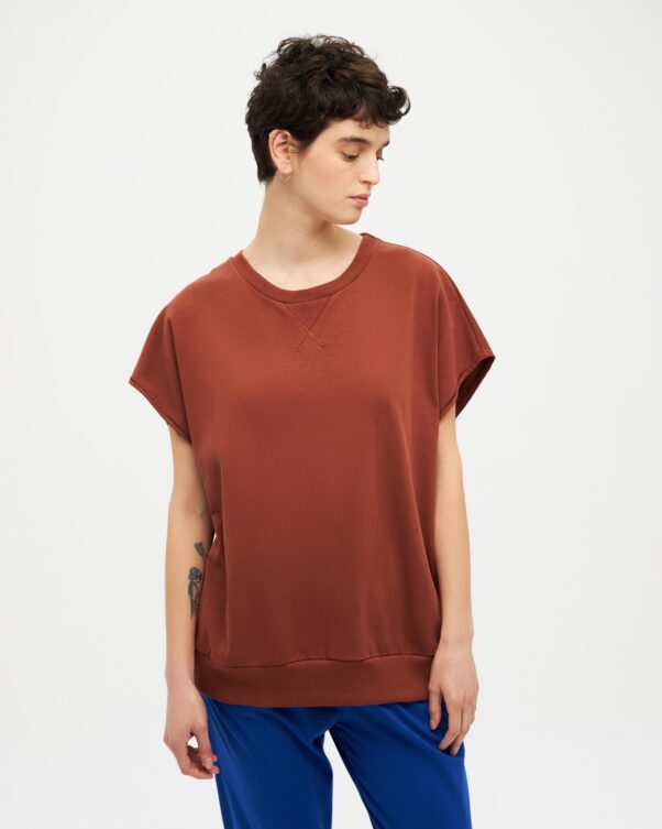 Αμάνικη Φαρδιά Βαμβακερή Μπλούζα - 001441777 - Εικόνα 1