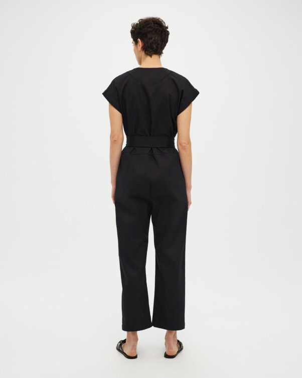 Αμάνικη Ολόσωμη Φόρμα σε Βαμβακερή Καμπαρντίνα - 001613551 - Εικόνα 2