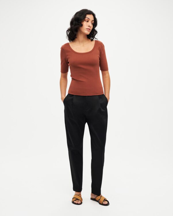 Φαρδύ Παντελόνι σε Βαμβακερή Καμπαρντίνα - 001613725 - Εικόνα 1