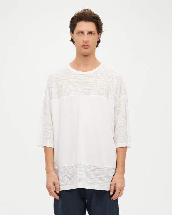 Πολύ Φαρδιά Βαμβακερή Devore Μπλούζα - 001841773m - Εικόνα 1