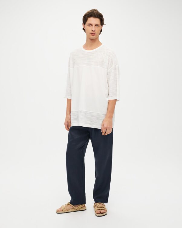 Πολύ Φαρδιά Βαμβακερή Devore Μπλούζα - 001841773m - Εικόνα 2