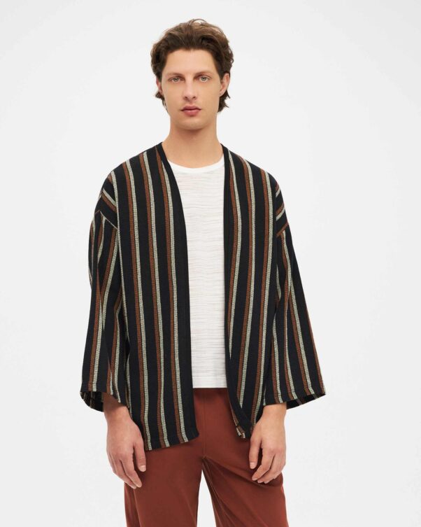 Ριγέ Φαρδιά Ζακέτα - 003012811m - Εικόνα 1