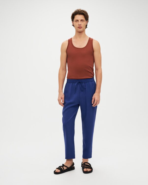 Lyocell Κοντό Παντελόνι σε Στενή Γραμμή - 006663736m - Εικόνα 1