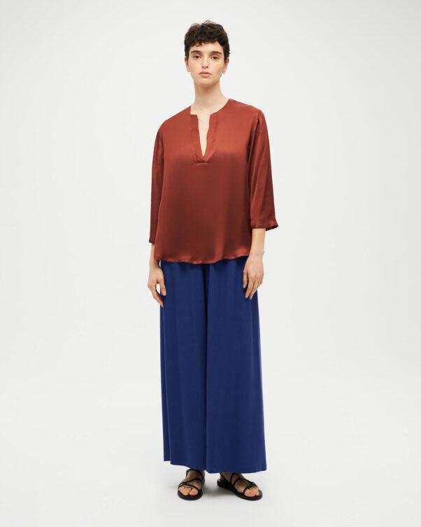 Σατέν Μπλούζα με 3/4 Μανίκια - 006751786 - Εικόνα 2