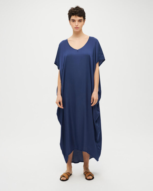 Πολύ Φαρδύ Ασύμμετρο Σατέν Φόρεμα - 006756045 - Εικόνα 1