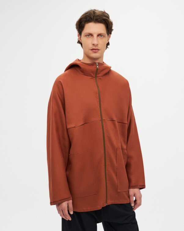 Λινή Ζακέτα με Κουκούλα - 008012185m - Εικόνα 1