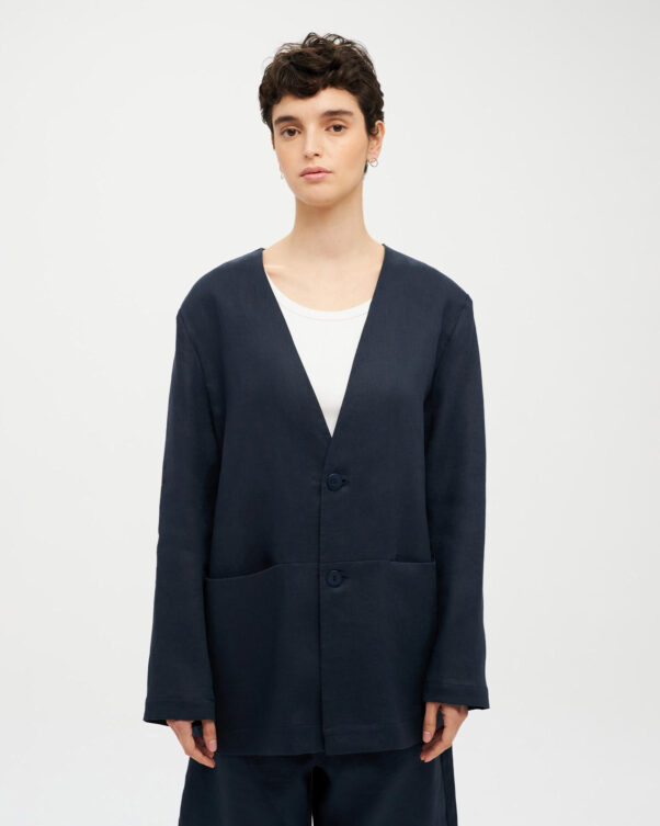 Λινό Σακάκι με V - 008012810 - Εικόνα 1