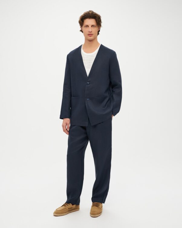 Λινό Σακάκι με V - 008012810m - Εικόνα 2