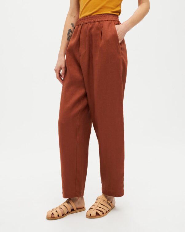 Φαρδύ Λινό Παντελόνι - 008013734 - Εικόνα 2